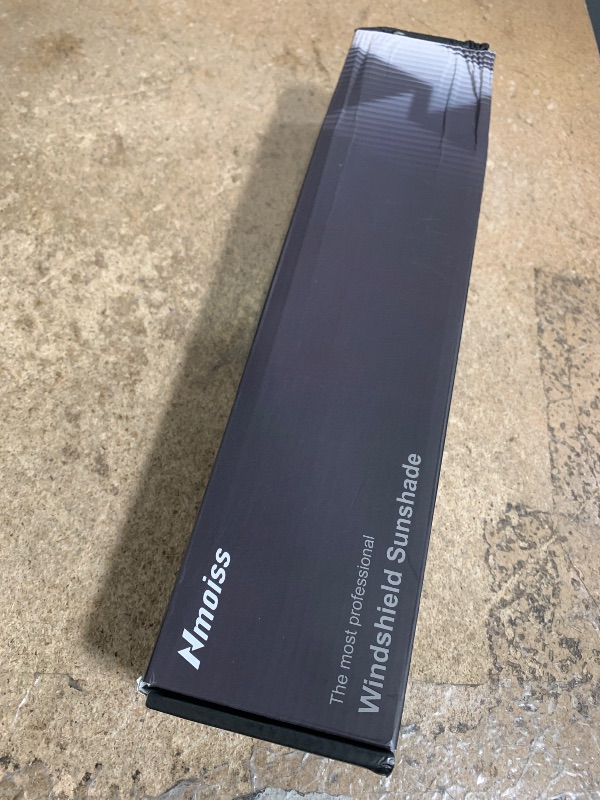 Photo 1 of [Upgraded] Nmoiss Windshield Sun Shade Umbrella - [Vinyl Coating Heat Shield] Protect Car from Sun Rays & Heat Damage Keep Cool and Protect Interior, Spring Structure Edge Medium 56" L x 31" W