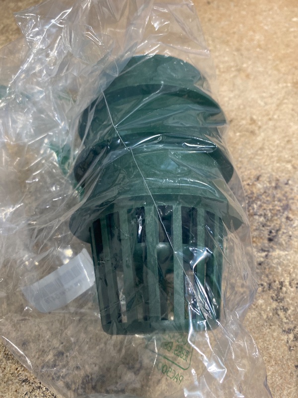 Photo 1 of (3-Pack) Calvana 4” Round Atrium Drain Grate Cover, Compatible with NDS 78A, Fits 4” Sewer and Drain Pipe Fittings, Perfect for Small Lawns, Landscaping, Patios, Extra Tough Polyethylene, Green