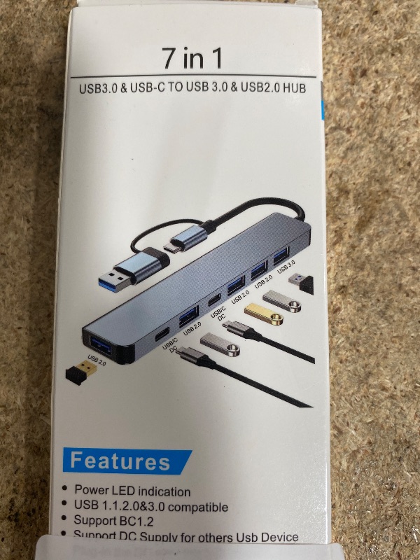 Photo 1 of ?Upgrade? USB C/USB Hub, BERLAT Aluminum 7 in 1 USB C & USB Hub with USB 3.0, USB 2.0 Ports for PC/Laptops/MacBook Pro/Air/iMac/iPad and More Devices