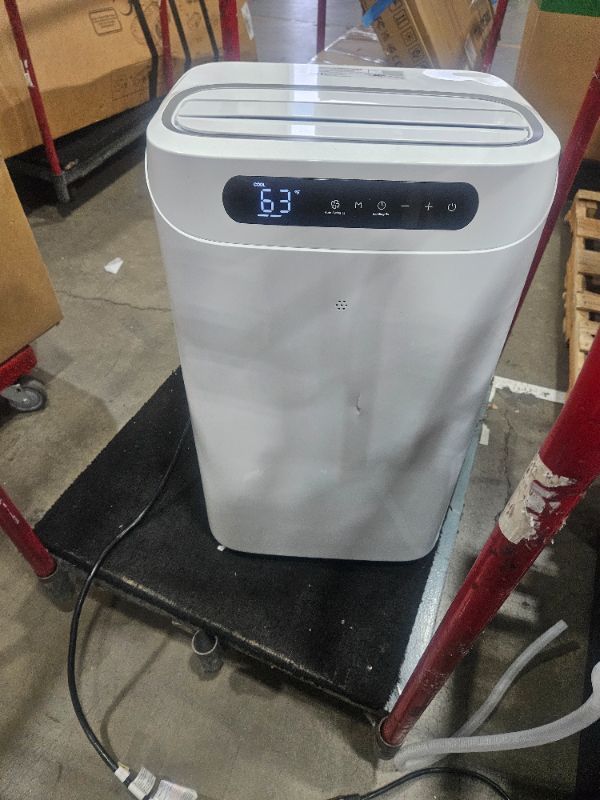 Photo 1 of ** front panel is cracked on right side see pics, powers on *** - Humhold 14000 BTU Portable Air Conditioners, Remote Control, 3 in 1 Free Stand Smart Cooling Portable AC Unit with Dehumidifier, Fan, Cools Room up to 700 sq.ft, 24H Timer, Windows Sealing 