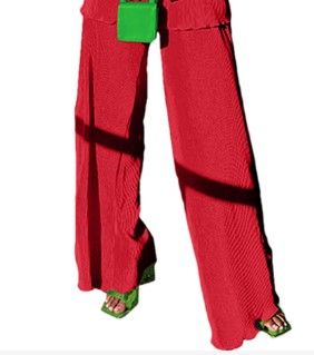 View 1 of (medium) kaimimei Casual   Flare Pleated Wide Leg Pants Sets Streetwear