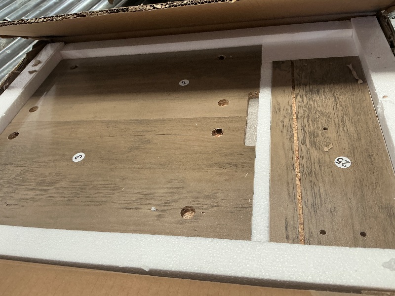View 2 of ****************INCOMPLETE ITEM, THIS IS ONLY BOX #2 OUT OF 2 TOTAL*************
YITAHOME TV Stand for 75/80 Inch TV, Farmhouse Entertainment Center with Storage, 70 Inch TV Cabinet with Drawers and Power Outlet, TV Console for Living Room (Grey Oak) (mi