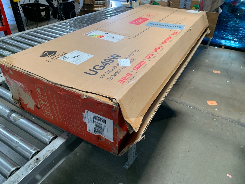 Photo 1 of (SOLD AS PARTS, NO CORDS) 5K Monitor, Z-Edge 49 inch IPS Curved Gaming Monitor, DQHD 5120x1440 Computer Monitor,144Hz, 32:9 Ultrawide, 1ms MPRT, 400 cd/m², 10bit, UG49W HDMI*2, DP*1, USB-C, PIP/PBP, Adjustable Stand