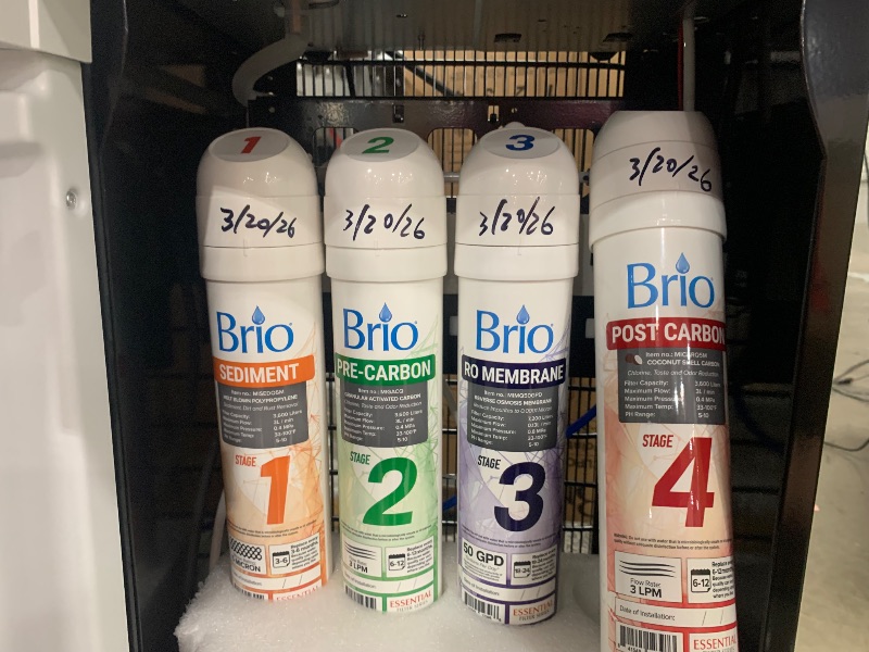 Photo 1 of Brio Commercial Grade Bottleless Ultra Safe Reverse Osmosis Drinking Water Filter Water Cooler Dispenser-3 Temperature Settings Hot, Cold & Room Water - UL Approved – Point of Use