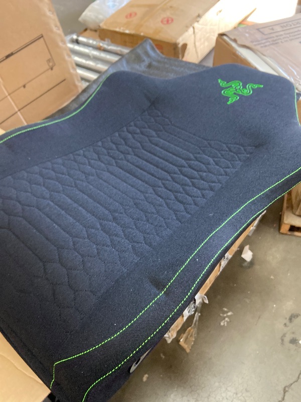 Photo 1 of **PARTS ONLY** Razer Enki Gaming Chair: All-Day Comfort - Built-in Lumbar Arch - Optimized Cushion Density - Dual-Textured, Eco-Friendly Synthetic Leather - Reactive Seat Tilt & 152-Degree Recline - Black/Green