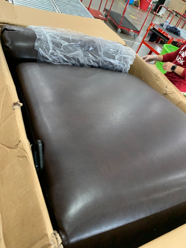 View 3 of ****************INCOMPLETE ITEM, THIS IS ONLY BOX B, MISSING BOX A***************
IDEALHOUSE Swivel Rocking Nursery Recliner Chair Rocker Recliner Glider Deep Seat PU Leather Sofa Chair with high Backrest for Nursery, Living Room, Bedroom & Home Movie The