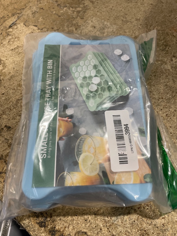 Photo 1 of **MISSING BIN** Mini Ice Cube Tray for Freezer: Small Plastic Ice Cubes Trays for Freezer with Box - Easy Release Stackable Mini Ice Cube Maker - Nugget Ice Trays for Freezer with Ice Container