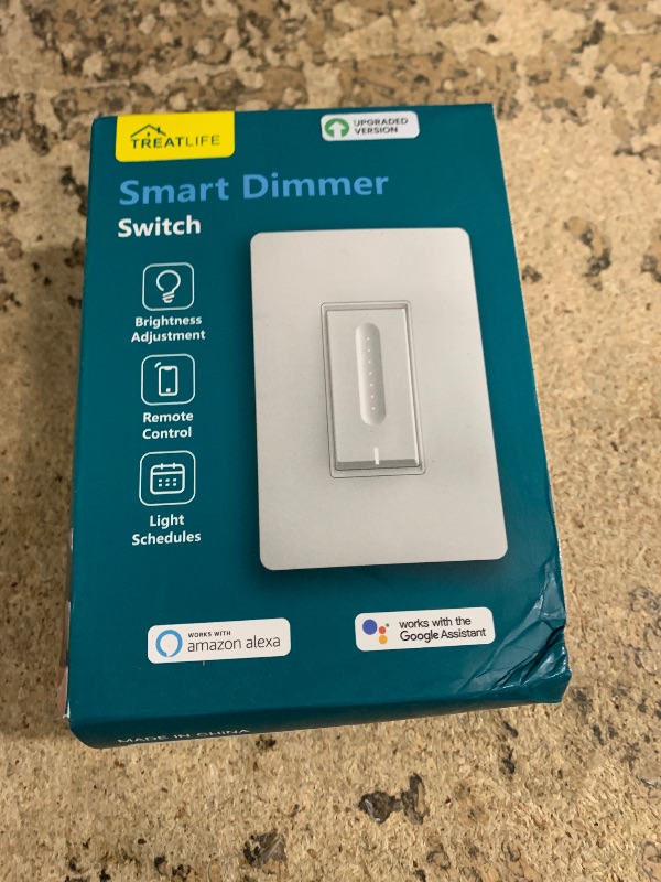 Photo 1 of [New Version] TREATLIFE Smart Dimmer Switch, 2.4GHz WiFi Single-Pole Dimmable Smart Light Switch Compatible with Alexa, Google Home, Sleep/Wake Timer, Customizable Indicator, Neutral Wire Required