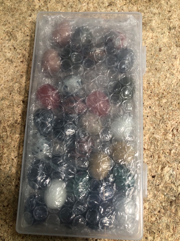 Photo 1 of 0.7Lb Natural Polished Gemstones and Rocks (25+PCs), Amethyst Cluster, Selenite & Tourmaline Included, Bulk Tumbled Crystals and Stone (0.6-1.2“ 320g)