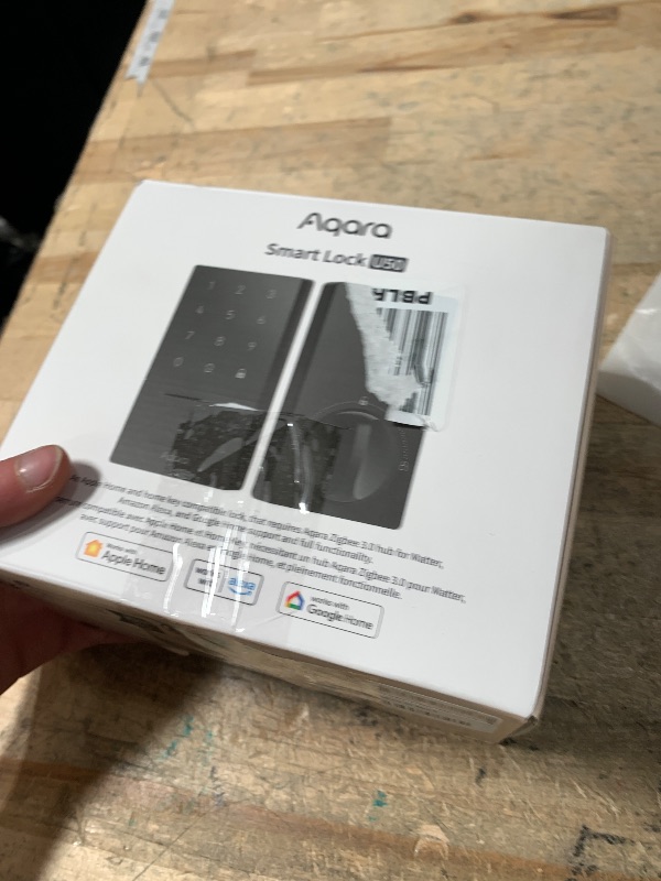 Photo 1 of ****PARTS ONLY LOCKED TO PREVIOUS OWNER *** Aqara Smart Lock U50, Keyless Entry Door Lock with Apple Home Key, Bluetooth Deadbolt Lock, App Remote Control, Supports Apple HomeKit, Matter, Google Home, Alexa, IFTTT, Black
