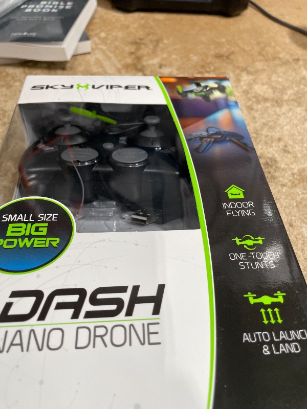 Photo 1 of **UNABLE TO TEST, MISSING CVHARGER**Sky Viper Dash Nano Performance RC Drone, Fast Safe Indoor Flying, Rechargeable Battery