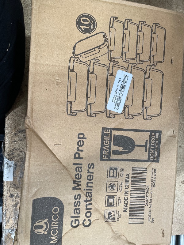 Photo 1 of [10-Pack] Glass Meal Prep Containers with Lids, MCIRCO Food Storage Containers with Snap Locking Lids, Airtight Lunch Containers, Microwave, Oven, Freezer and Dishwasher