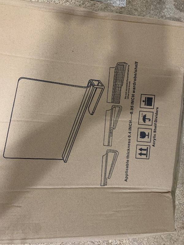 Photo 1 of **********MISSING ALL BUT 2 OF THEM***********
12 Inches Tall [Extra Tall Version] Shelf Dividers for Closet Organization and Storage, 8 Pack Purse Organizer for Closet Acrylic Bookshelf for Organization, Perfect for Sweater Shirts Handbags