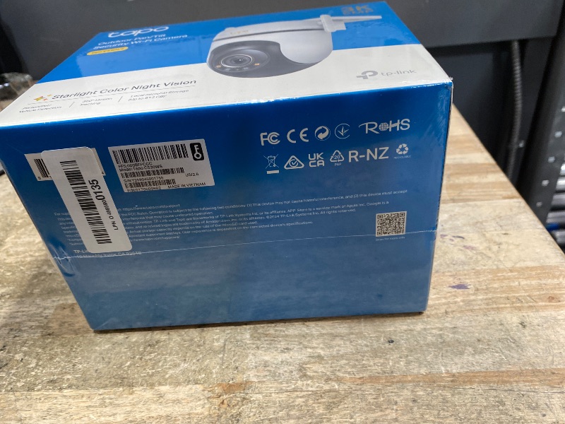 Photo 1 of *** FACTORY SEALED NEW ****Tapo 3K 5MP Outdoor Pan/Tilt Security Wi-Fi Camera – 360° View, Free Person/Vehicle Detection, Starlight Color Night Vision, IP66, Sound and Light Alarm, Works w/Alexa and Google Home, VistaCam 360°