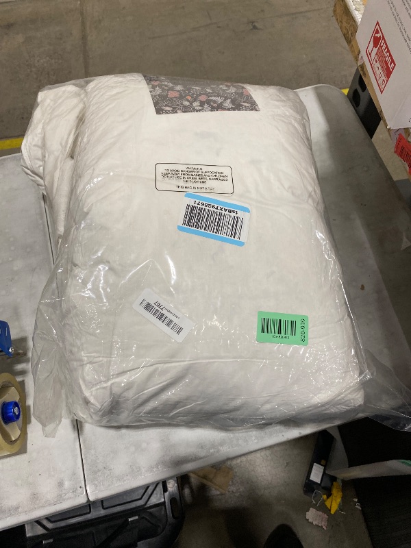 Photo 1 of *** STAINED SHOWN ****BPC Organic Feather Down Comforter California King, Hotel-Luxury Fluffy Duvet Insert with Cotton Cover and Puffy Feather Down Filling for All-Season, Ivory White, 104x96 Inches