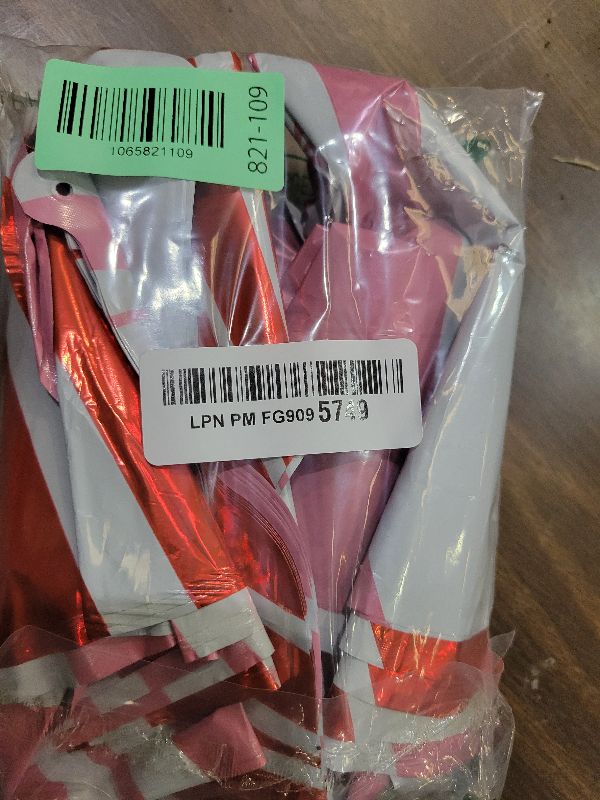 Photo 1 of 23Pcs Christmas Party Balloons Set, Pink Candy Cane Foil Balloons for Pink Candy Cane Christmas Decorations, New Year Party Decor