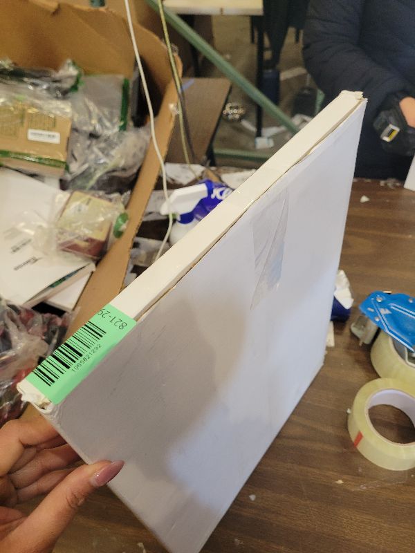 Photo 1 of 12x16 White Gallery Picture Frame with 8x12 Mat - Wide Molding - Includes Attached Hanging Hardware - Display Pictures 12 x 16 or 8 x 12 Digital Photography Size - Ready to Hang Out of The Box