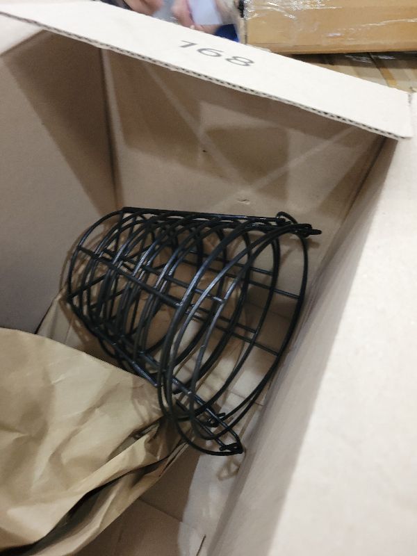 Photo 1 of 10L0L 2 Pack Metal Range Golf Ball Baskets with Handle, Golf Ball Storage Bucket, Holds 50 Balls Each (Balls Not Included)