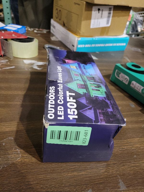 Photo 1 of 150FT Permanent Outdoor RGB Lights - Waterproof Smart LED Eaves Lights with App/Remote Control, Music Sync & DIY Scenes, Perfect for Christmas, Halloween, Parties & Daily Decor, Ideal for House Roof