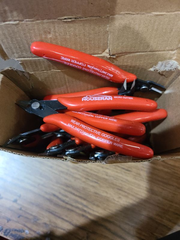 Photo 1 of 170 Wire Cutters, 10 PACK, 5 Inch Micro Flush Cutter, HOUSERAN Small Wire Cutters Spring Loaded Cutting Pliers, Side Cutters, Diagoanl Cutters for Jewelry Making, Models, Zip Ties Plastic Wire Snips