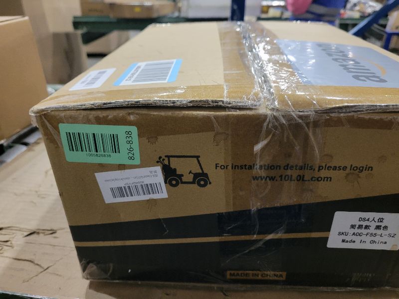 Photo 1 of 10L0L 4 Passenger Golf Cart Enclosure for Club Car DS Short Roof, 600D Waterproof Golf Cart Rain Cover, Heavy Duty Driving Enclosure, Snowproof Windproof, with Clear PVC Windows & Tail Light Panel