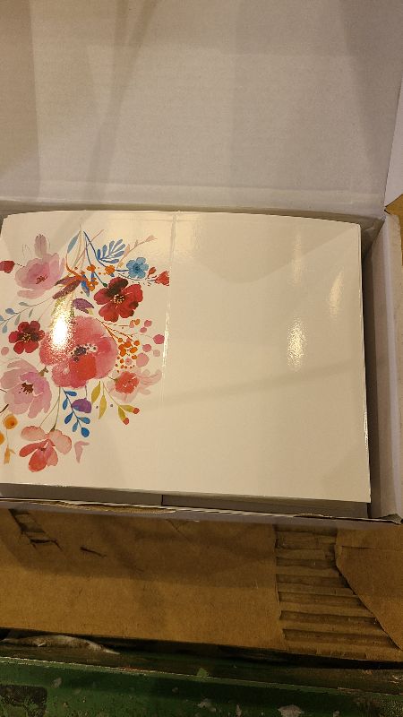 Photo 1 of 100 Pack Blank Cards and Envelopes, 3.5 x 5 Inch Watercolor Flowers Blank Greeting Cards, Note Cards Blank Inside, Blank Cards for All Occasions Bulk