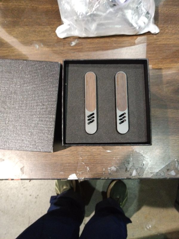 Photo 1 of 2 Packs Car Air Freshener Diffuser, Essential Oil Diffusers Vent Clip, Perfume Diffuser with 6 Refill Unscent Fiber Sticks, Premium Car Accessories, Metal & Wood design, Custom Scent, Gift For Men