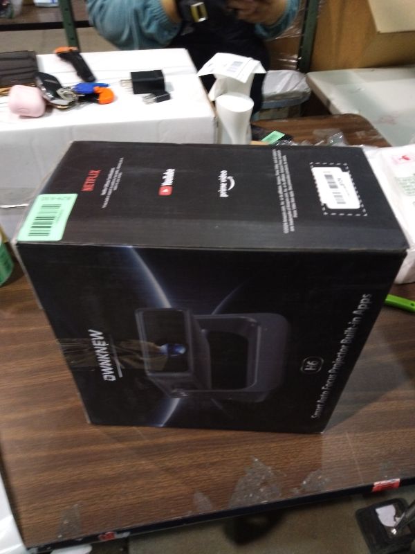 Photo 1 of ?Buit-in Google TV & Voice Control?Smart Projector with WiFi 6 and Bluetooth, 4K Support Movie Outdoor Projectors Compatible with Netflix/Prime Video/YouTube, Auto Focus Home Proyector (Grey)