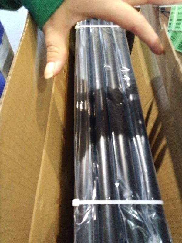 Photo 1 of 2 Pack Modern Black Curtain Rods Set for Windows 66 to 120 Inches Adjustable Length Heavy Duty 1" Diameter Window Curtain Rod with Decorative Finials for Outdoor Bedroom Kitchen Living Room