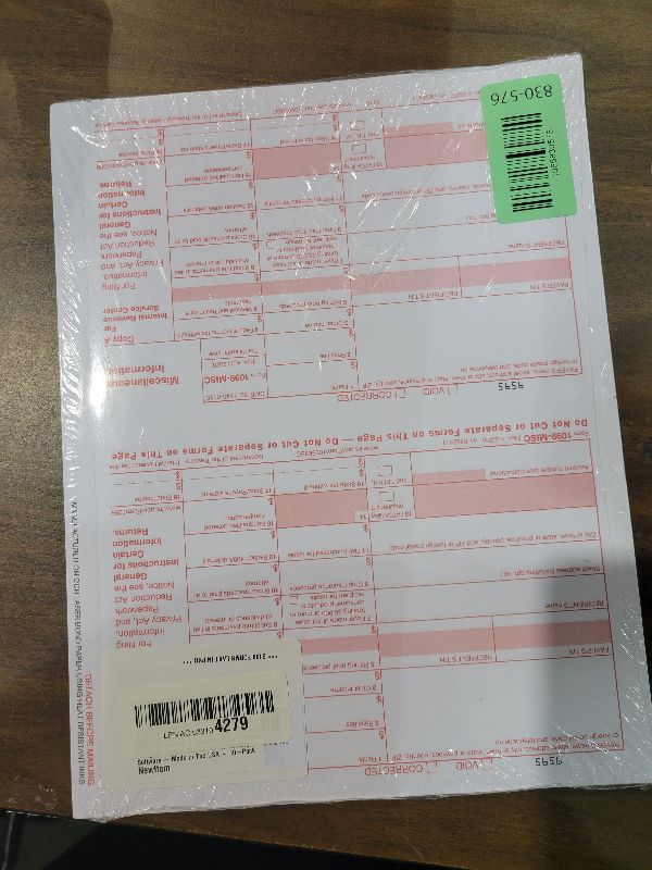 Photo 1 of 1099 Misc Forms 2025 Lazer 4 Part Tax Forms Kit for 10 Vendors - Value Pack for Business Designed for QuickBooks and Accounting Software - Made in The USA - 10-Pack