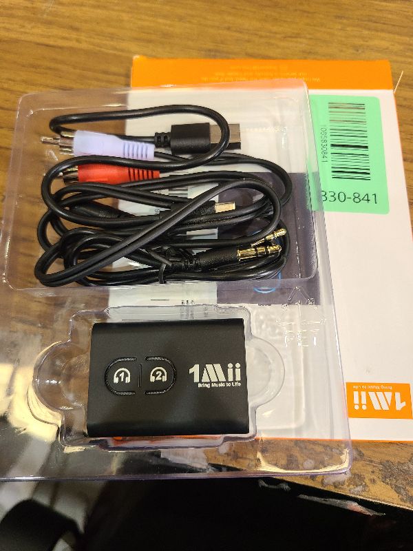 Photo 1 of 1Mii Bluetooth 5.3 Transmitter Receiver for TV to Wireless Headphones, Dual Link aptX Adaptive/Low Latency/HD Audio, Aux Bluetooth Audio Receiver Adapter for Home Stereo, Airplane, Boat, Gym