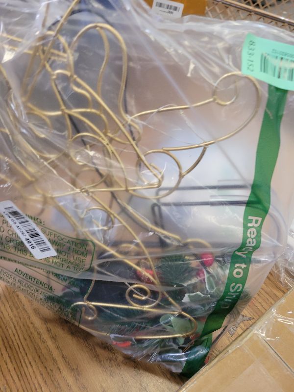 Photo 1 of 2 Pack Solar Christmas Decorations Outdoor, 32 Inch Solar Christmas Cross Stake Lights, Waterproof Grave Decorations with Poinsettia Flower Pinecones Red Berries for Garden Yard Patio Lawn Cemetery