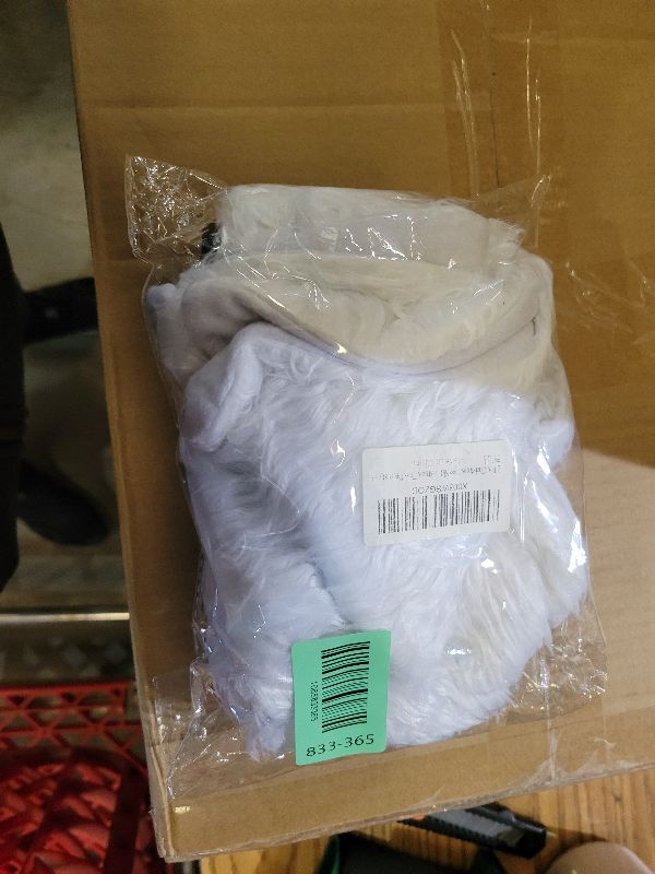 Photo 1 of 2 Pcs Christmas Tree Skirt 15 Inch Mini Xmas Tree Skirt Faux Fur White Plush Velvet Skirt for Christmas Tree Decorations