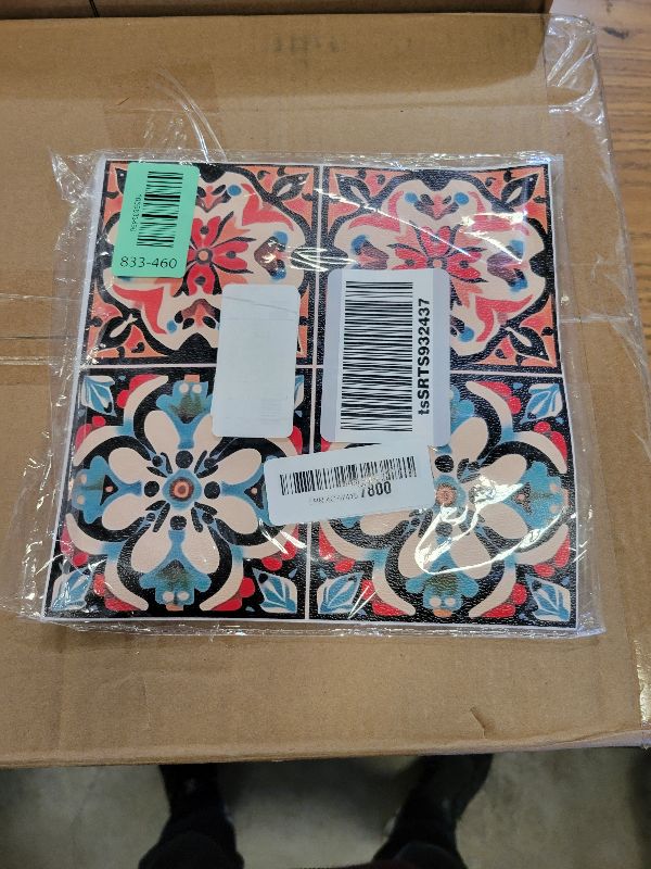 View 2 of 10 PCS 7.8"x7.8" Vintage Mexican Tile Stickers – Colorful Peel and Stick Wall Decals for Kitchen Backsplash, Self-Adhesive Waterproof Decor for Walls and Room Accents