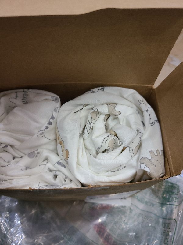 Photo 1 of 2 Pack and Play Sheets, Waterproof Mini Crib Sheets Fitted - 38x26 Organic Cotton Pack N Play Sheets for Graco Pack and Play Mattress, Playard Baby Crib Sheets,Neutral for Boy,Girl,Toddler(KeaSafari)