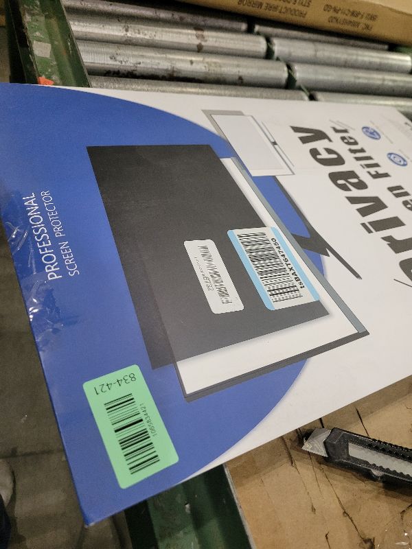 Photo 1 of [2 Pack] Magnetic Hanging 24 Inch Computer Privacy Screen for 16:9 Aspect Ratio Widescreen Monitor, Eye Protection Anti Glare Blue Light Computer Monitor Privacy Filter, Removable 24 in Protector Film