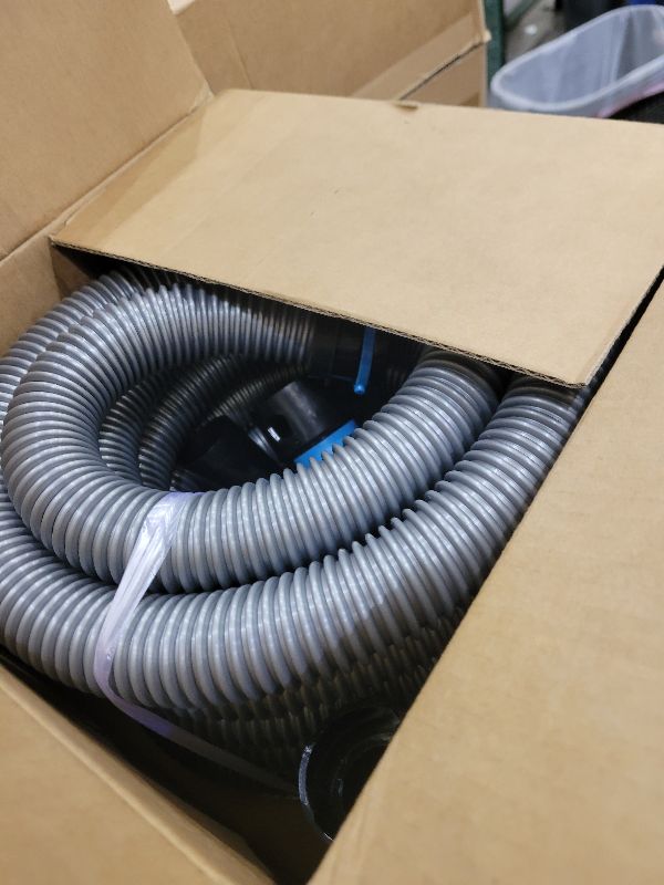 Photo 1 of 1 1/4 Inch x 17 Feet Dust Collection Hose Kit for Home and Shop Vacuums System with 5 Adapters of Woodworking Power Tool and Sander, Compatible with Multi-Brands, Silver Gray Vacuum Hose