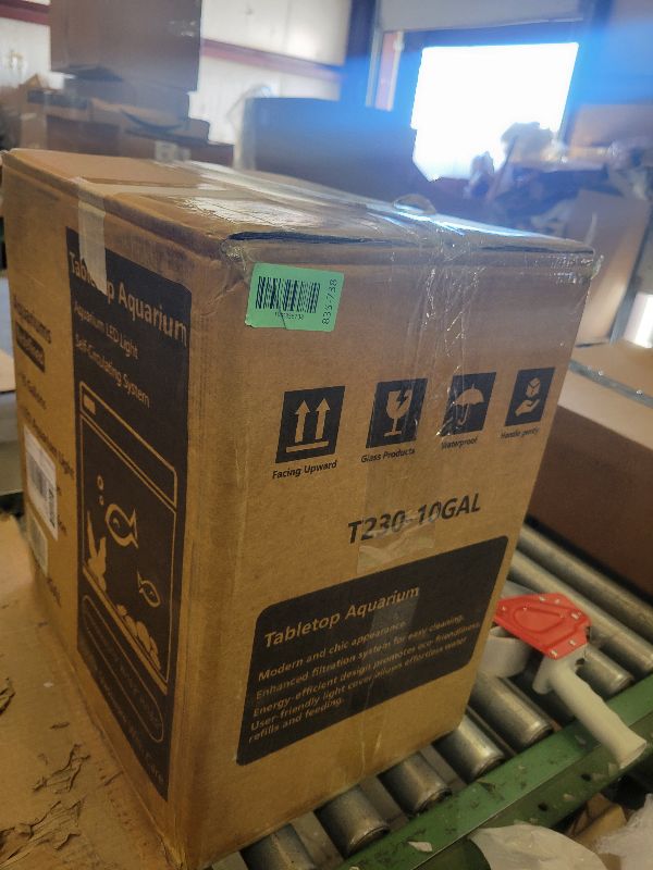 Photo 1 of 10 Gallon Fish Tank Smart Aquarium Kit, Glass Small Aquarium Starter Kits Self Cleaning with 3 Types of LED Lights and Filter Water Pump, Water Temperature Detection Ultra Quiet Gift for Kid