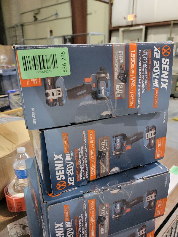 Photo 1 of SENIX X2 20 Volt Max* 3/8-Inch Cordless Impact Wrench, Brushless Motor, 365 Foot-Pounds of Max Torque, 4-Speed, Includes Storage Bag, Battery and Charger Included (PDWX2-M11)
