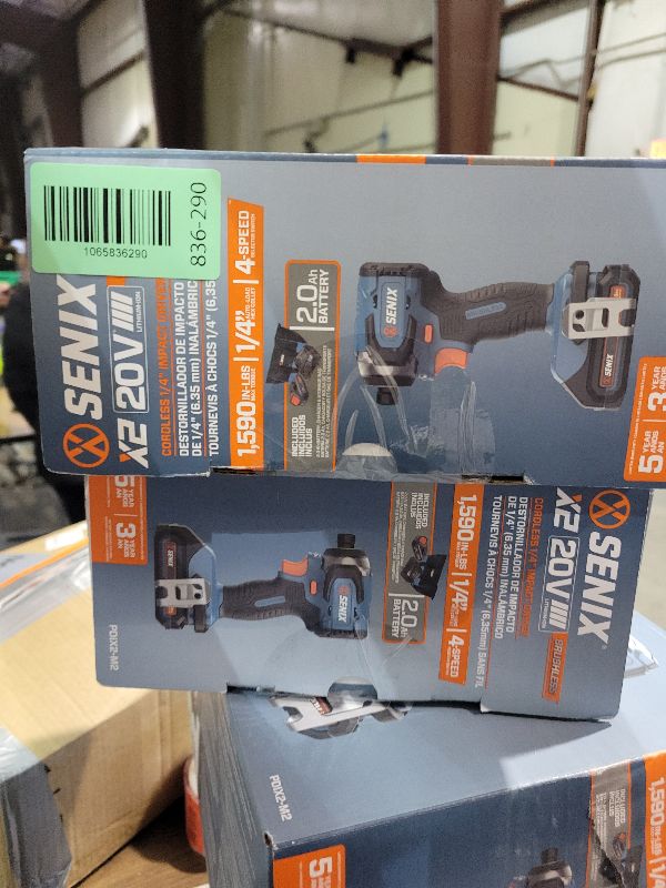 Photo 1 of SENIX X2 20 Volt Max* 3/8-Inch Cordless Impact Wrench, Brushless Motor, 365 Foot-Pounds of Max Torque, 4-Speed, Includes Storage Bag, Battery and Charger Included (PDWX2-M11)