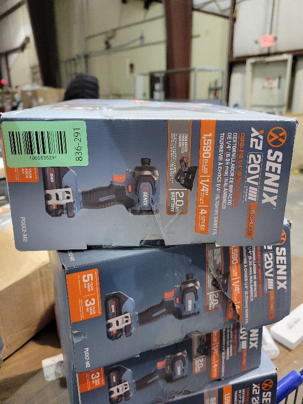 Photo 1 of SENIX X2 20 Volt Max* 3/8-Inch Cordless Impact Wrench, Brushless Motor, 365 Foot-Pounds of Max Torque, 4-Speed, Includes Storage Bag, Battery and Charger Included (PDWX2-M11)