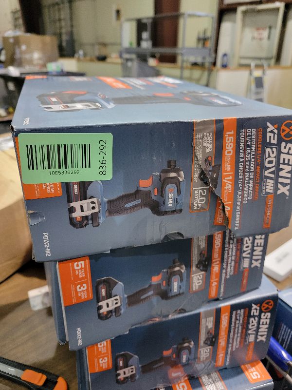 Photo 1 of SENIX X2 20 Volt Max* 3/8-Inch Cordless Impact Wrench, Brushless Motor, 365 Foot-Pounds of Max Torque, 4-Speed, Includes Storage Bag, Battery and Charger Included (PDWX2-M11)