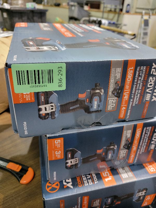 Photo 1 of SENIX X2 20 Volt Max* 3/8-Inch Cordless Impact Wrench, Brushless Motor, 365 Foot-Pounds of Max Torque, 4-Speed, Includes Storage Bag, Battery and Charger Included (PDWX2-M11)