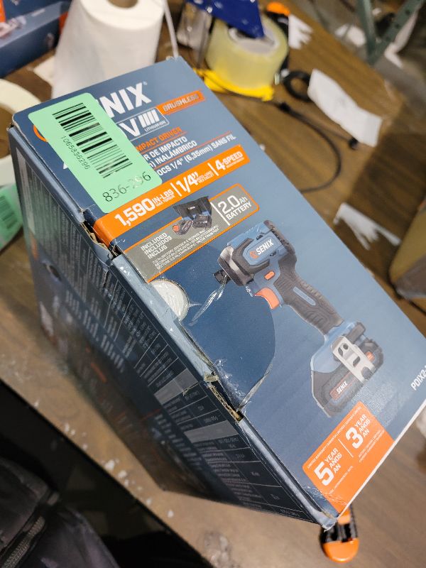 Photo 1 of SENIX X2 20 Volt Max* 3/8-Inch Cordless Impact Wrench, Brushless Motor, 365 Foot-Pounds of Max Torque, 4-Speed, Includes Storage Bag, Battery and Charger Included (PDWX2-M11)