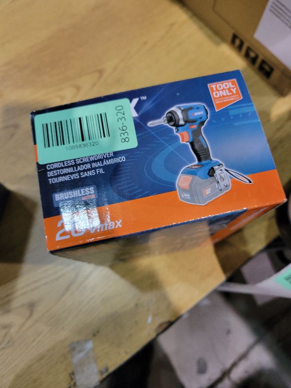 Photo 1 of SENIX PDIX2-M2-0 20 Volt Max* X2 1/4-Inch Cordless Impact Driver, 4-Speed Battery Screwdriver with Brushless Motor and LED Light, 130 Foot-Pounds of Max Torque, Tool Only, Battery Not Included