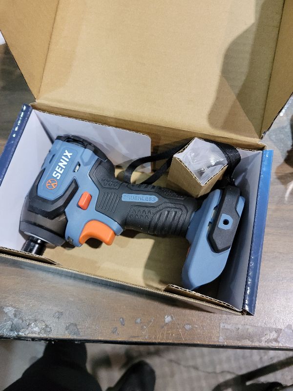Photo 1 of SENIX PDIX2-M2-0 20 Volt Max* X2 1/4-Inch Cordless Impact Driver, 4-Speed Battery Screwdriver with Brushless Motor and LED Light, 130 Foot-Pounds of Max Torque, Tool Only, Battery Not Included