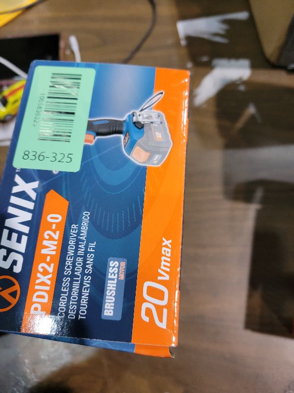 Photo 1 of SENIX PDIX2-M2-0 20 Volt Max* X2 1/4-Inch Cordless Impact Driver, 4-Speed Battery Screwdriver with Brushless Motor and LED Light, 130 Foot-Pounds of Max Torque, Tool Only, Battery Not Included