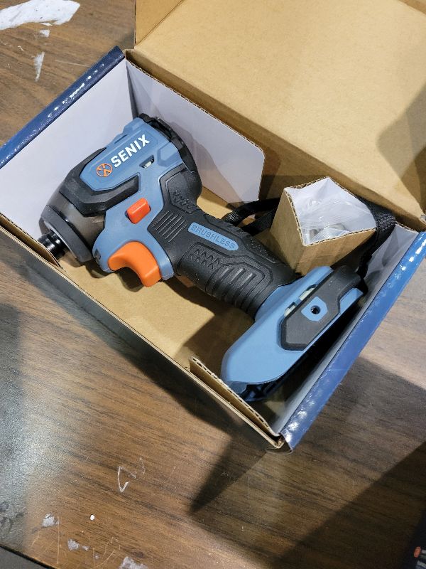 Photo 1 of SENIX PDIX2-M2-0 20 Volt Max* X2 1/4-Inch Cordless Impact Driver, 4-Speed Battery Screwdriver with Brushless Motor and LED Light, 130 Foot-Pounds of Max Torque, Tool Only, Battery Not Included