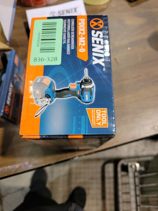 Photo 1 of SENIX PDIX2-M2-0 20 Volt Max* X2 1/4-Inch Cordless Impact Driver, 4-Speed Battery Screwdriver with Brushless Motor and LED Light, 130 Foot-Pounds of Max Torque, Tool Only, Battery Not Included