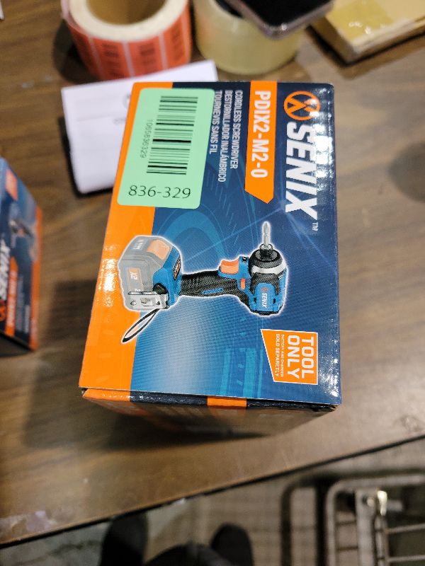 Photo 1 of SENIX PDIX2-M2-0 20 Volt Max* X2 1/4-Inch Cordless Impact Driver, 4-Speed Battery Screwdriver with Brushless Motor and LED Light, 130 Foot-Pounds of Max Torque, Tool Only, Battery Not Included